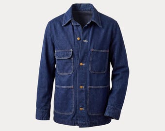 Vintage jaren 70 Wrangler denim karweijas / schuurjas met 4 zakken / Made in USA / maat 42/52 EU