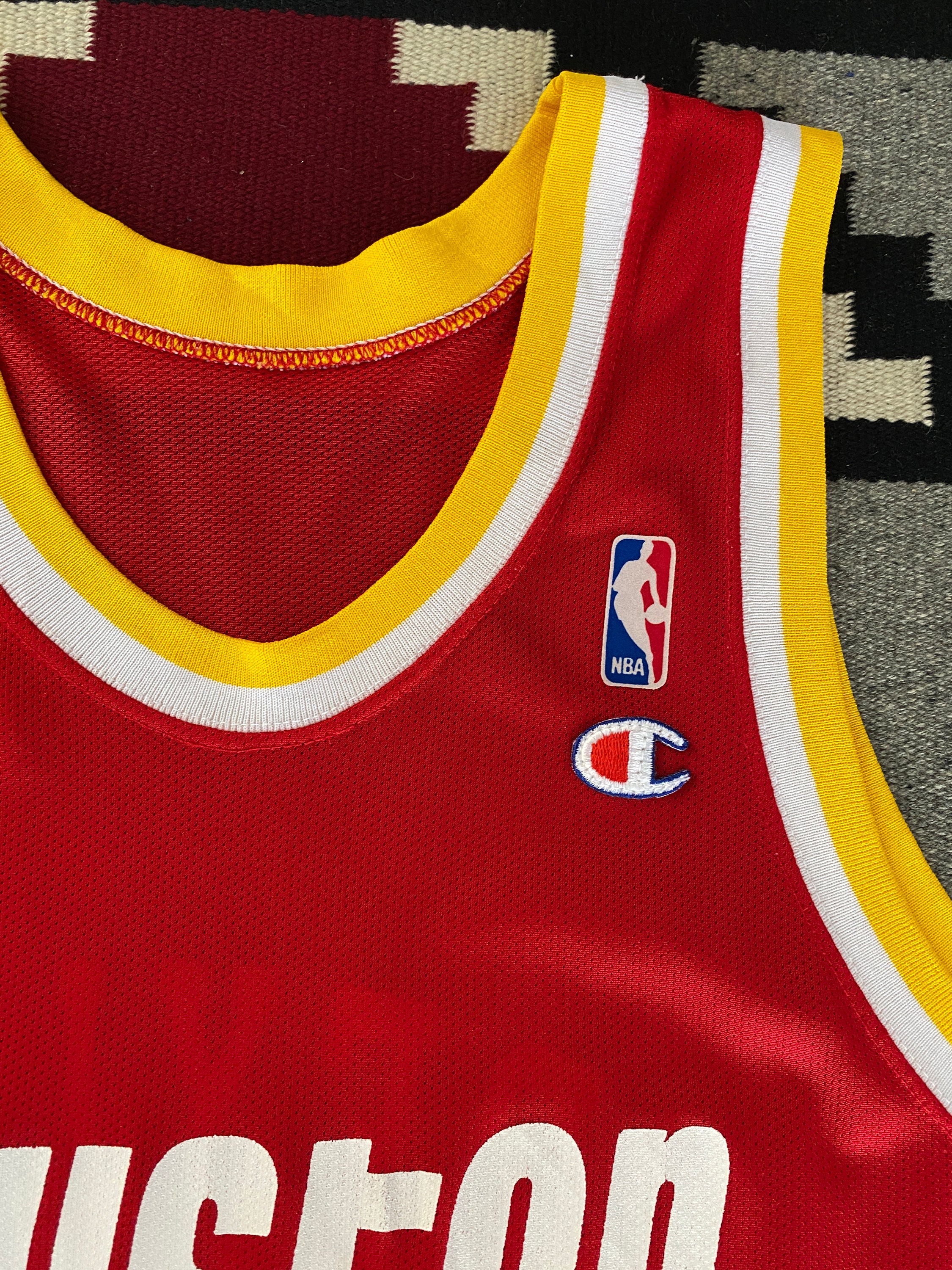 Vintage 90s Champion Houston Rockets #22 Clyde Drexler Jersey