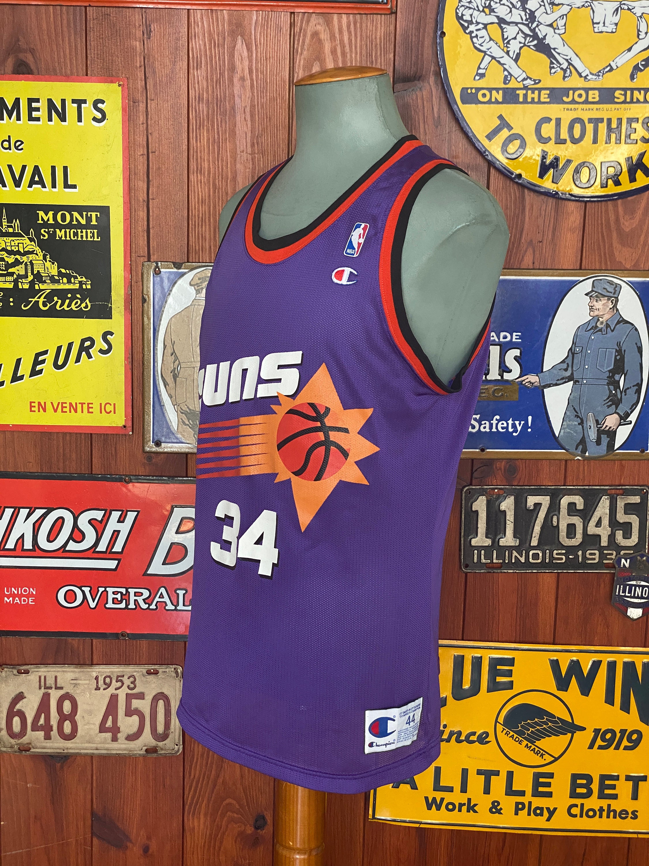Vintage 90s Phoenix Suns NBA Jersey – Barkley #34 by Champion Made