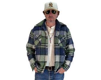70's REVERSIBLE Plaid Fleece/quilted Jacket With Zip Hood - Etsy