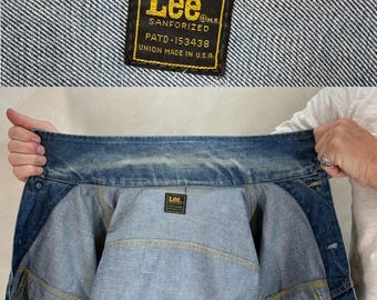 Size 46-48US / 56-58EU. Authentic 1970s Lee Union Made Denim