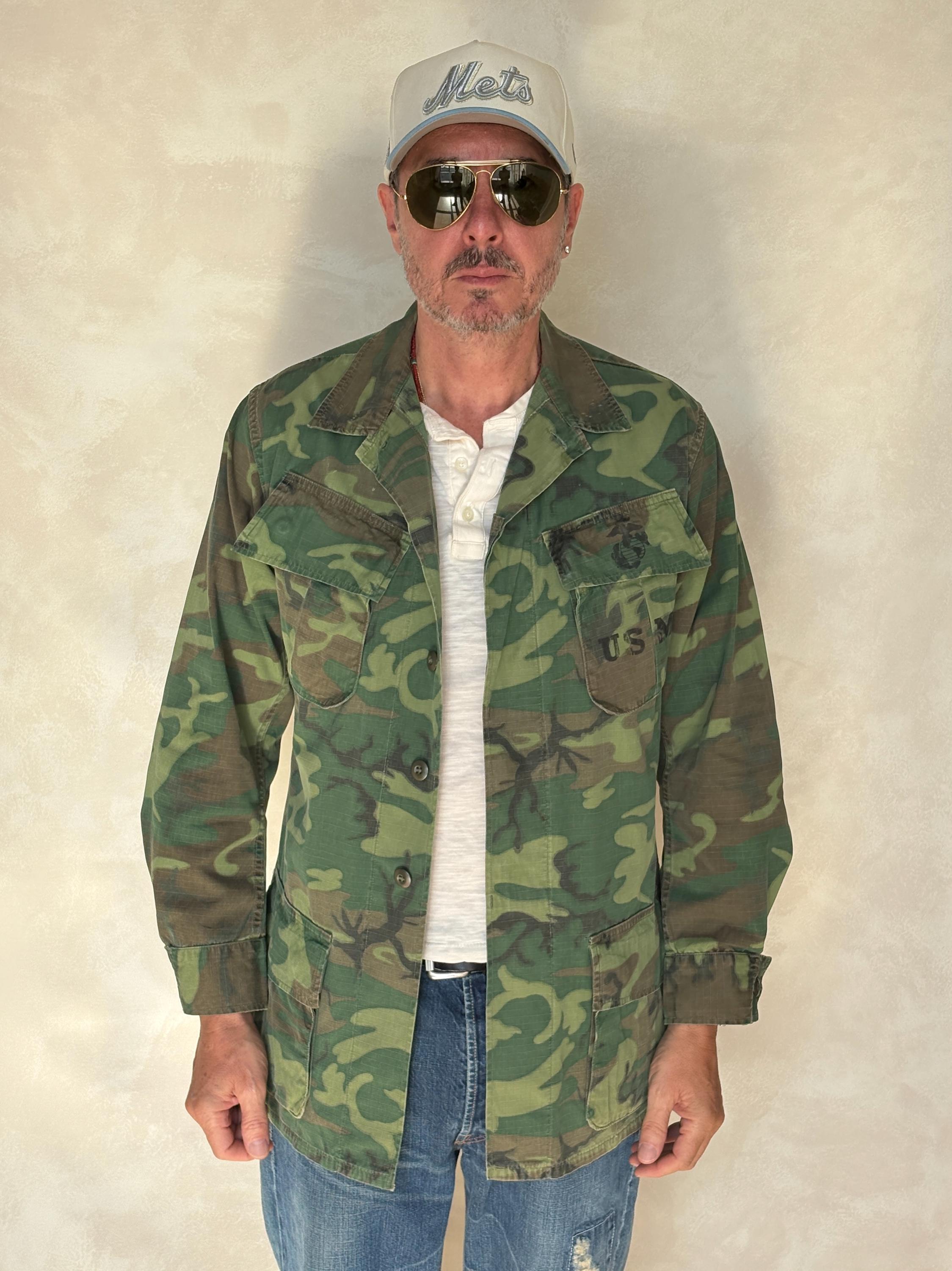 Authentic 1969 USMC ERDL Camouflage Jungle Jacket | Vietnam War 