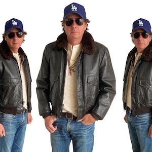 Size 42US (52EU). VintageCooper leather bomber Flight Jacket Made In USA Aviator G-1