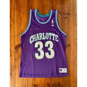 TONY BENNETT Vintage 1990's CHARLOTTE HORNETS Basketball CHAMPION Jersey 44  RARE