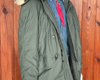 rrLi　　　50年代 US AIR FORCE N-3A Vintage 1950s USAF N-3A CH Masland & Sons Snorkel Parka