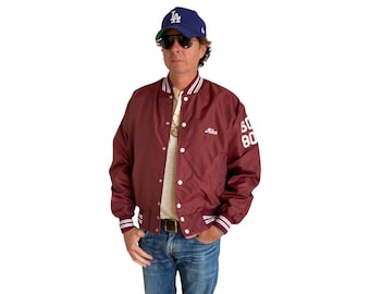 1991 Vintage Nylon Track Jacket – Varsity Style Made in USA Large