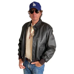 Size 42US Reg (52EU). Vintage LL Bean leather jacket Made in USA