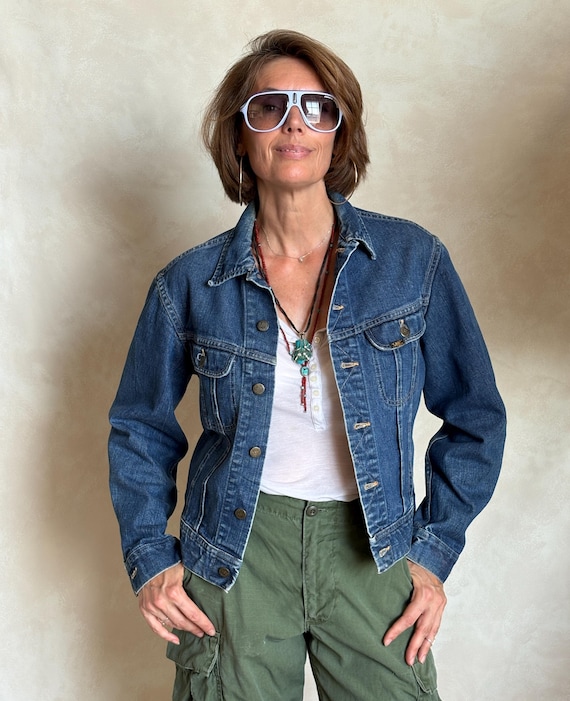 Vintage 80s Lee Denim Jacket | 2-pocket Trucker | Made in USA