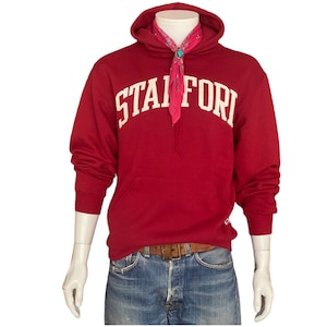 Size Med. Made In USA Stanford vintage hooded sweatshirt Made by Russel Athletic