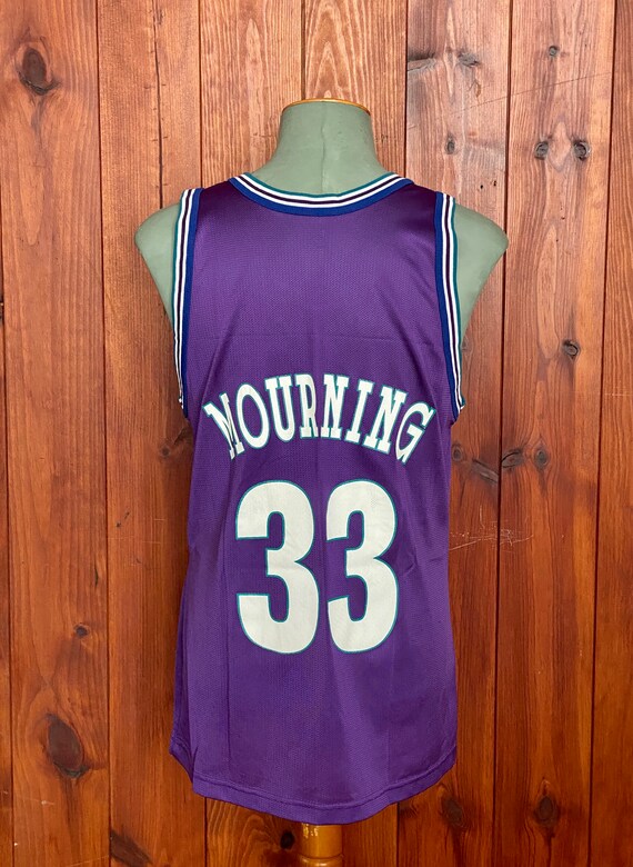 Size 44 Vintage 90s Champion A. Mourning #33 Char… - image 7