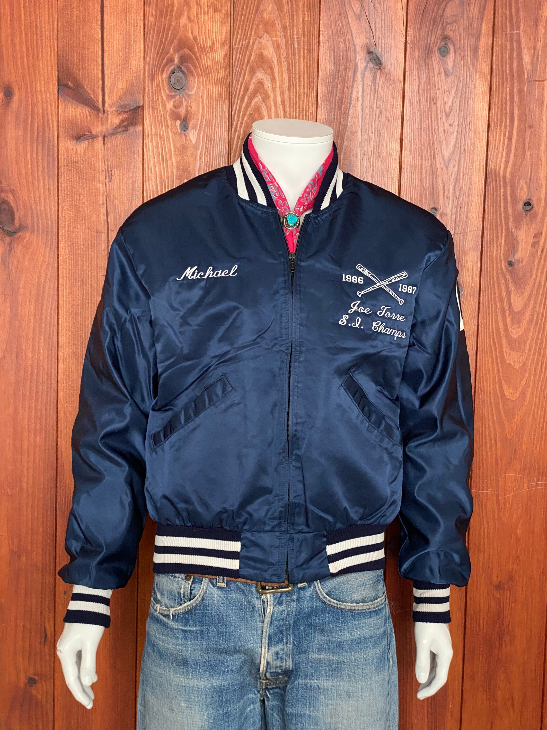 Size L. Vintage 1987 Baseball Satin Jacket Made in USA - Etsy