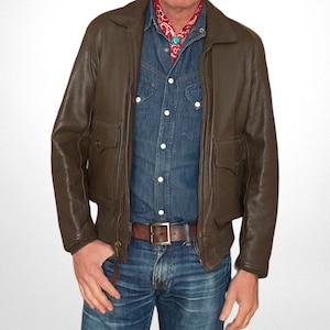 Vintage 1980s Type G-1 Leather Flight Jacket / US Government Vintage 1980s Type G-1 Leather Flight Jacket / US Government