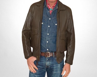 Vintage 1980s Type G-1 Leather Flight Jacket / US Government
