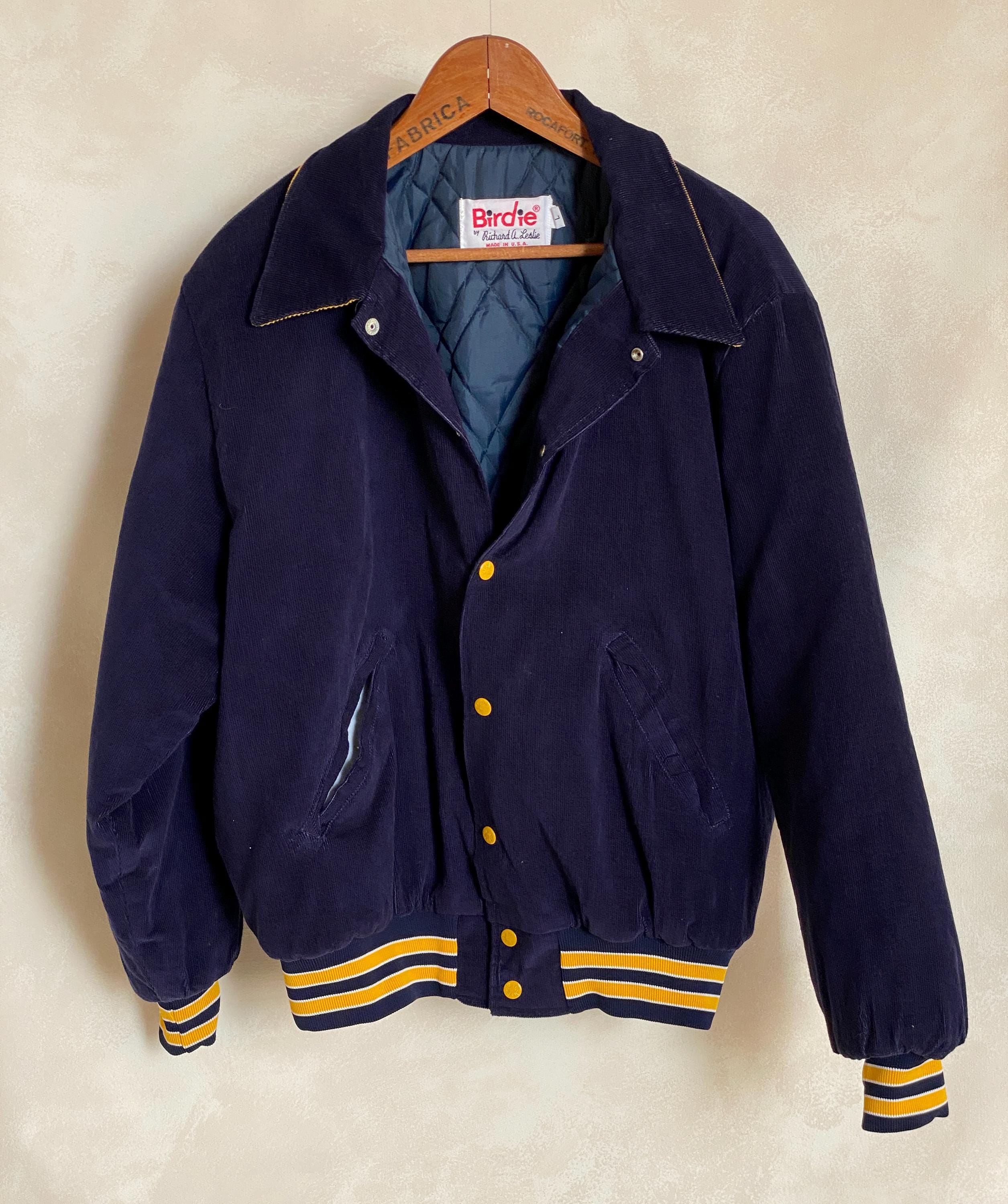 Vintage Navy Blue Birdie Corduroy Jacket – Made in USA – Size