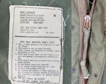Small Reg. Alpha Industries Authentic 1976 US M-65 Field Jacket