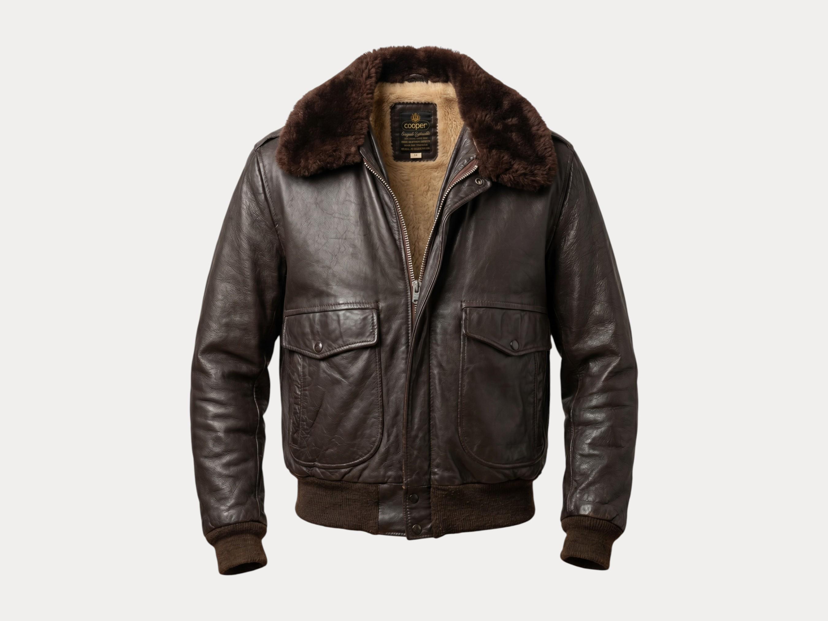 Vintage Cooper G-1 Leather Flight Jacket – Classic Aviator Bomber