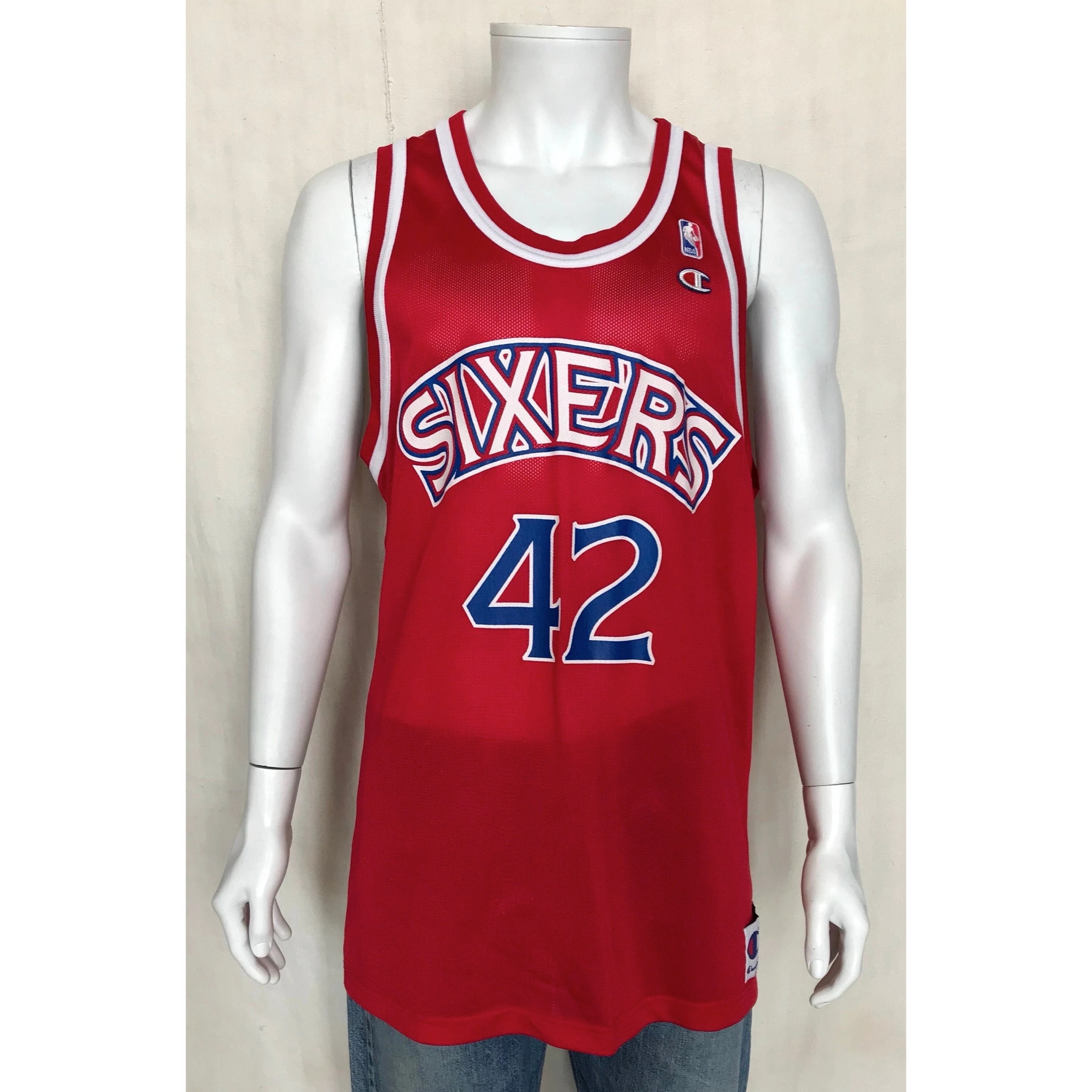 JERRY STACKHOUSE PHILADELPHIA SIXERS VINTAGE 1990'S CHAMPION JERSEY ADULT 44