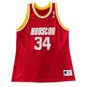 Size 48 . #34 Olajuwon 90s Vintage NBA Houston Jersey Made In USA by Champion