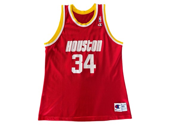HOUSTON ROCKETS 34　オラジュワン　USA製　NBA　XLサイズ 90s Vintage Houston Rockets Hakeem Olajuwon #34 NBA Jersey