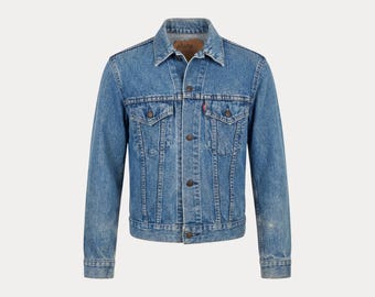Levi's Type III Trucker Jacket / 80s Medium Blue Denim / Made in Canada / Size 36 Mens S