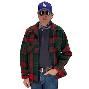 Size Large. Vintage L.L. Bean Wool Plaid Jacket – 4 Pockets – Made in USA