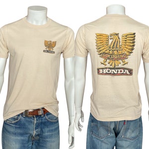 Med. Vintage 50/50 cotton 80s Honda T-shirt Made In USA