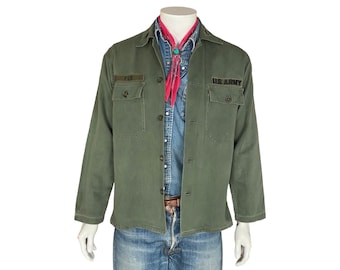 Vintage 1960s Vietnam War US Army Jungle Fatigue Jacket