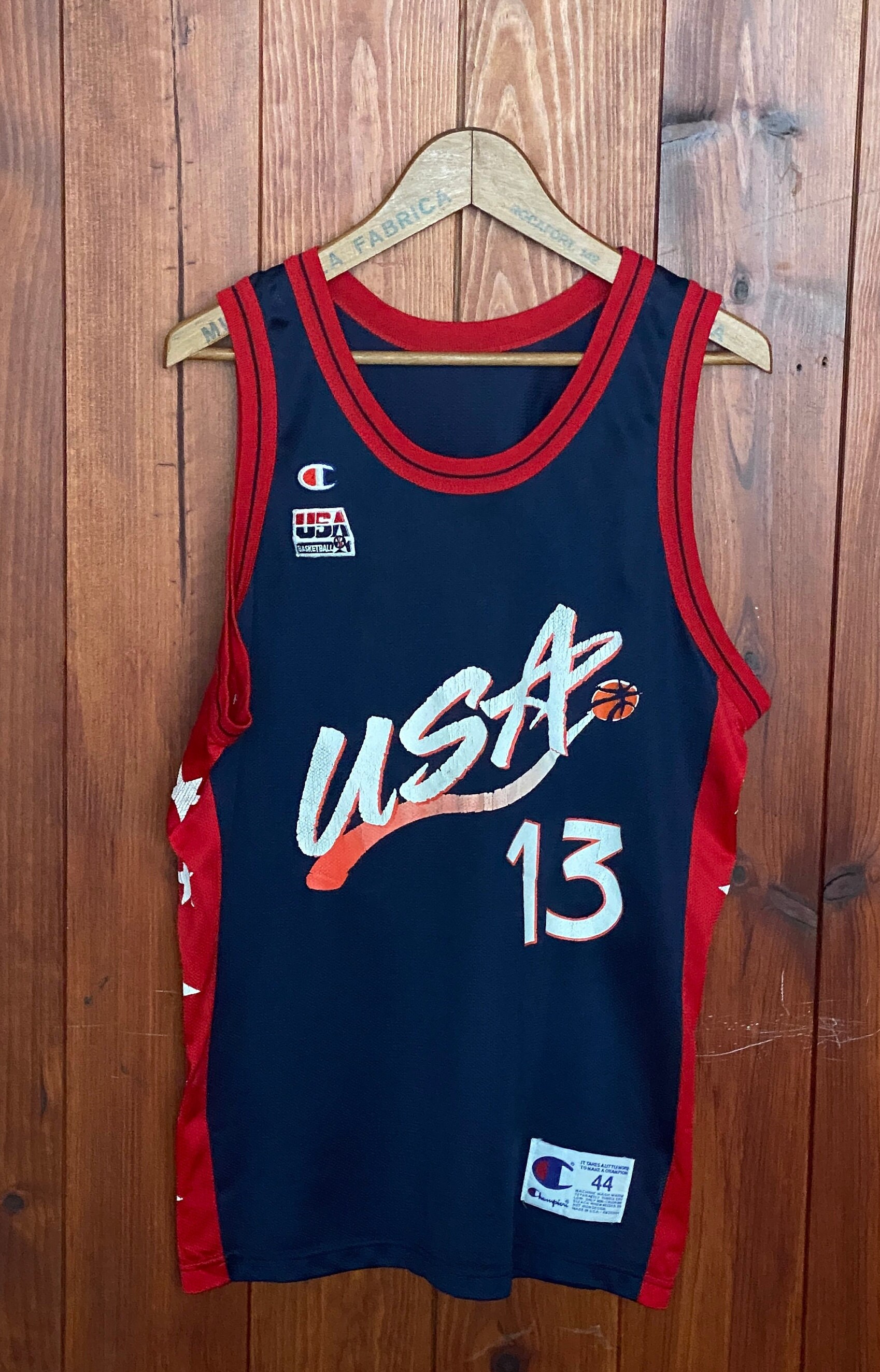 Vintage 90s Shaq O'neal #13 USA Dream Team NBA Jersey – Made by