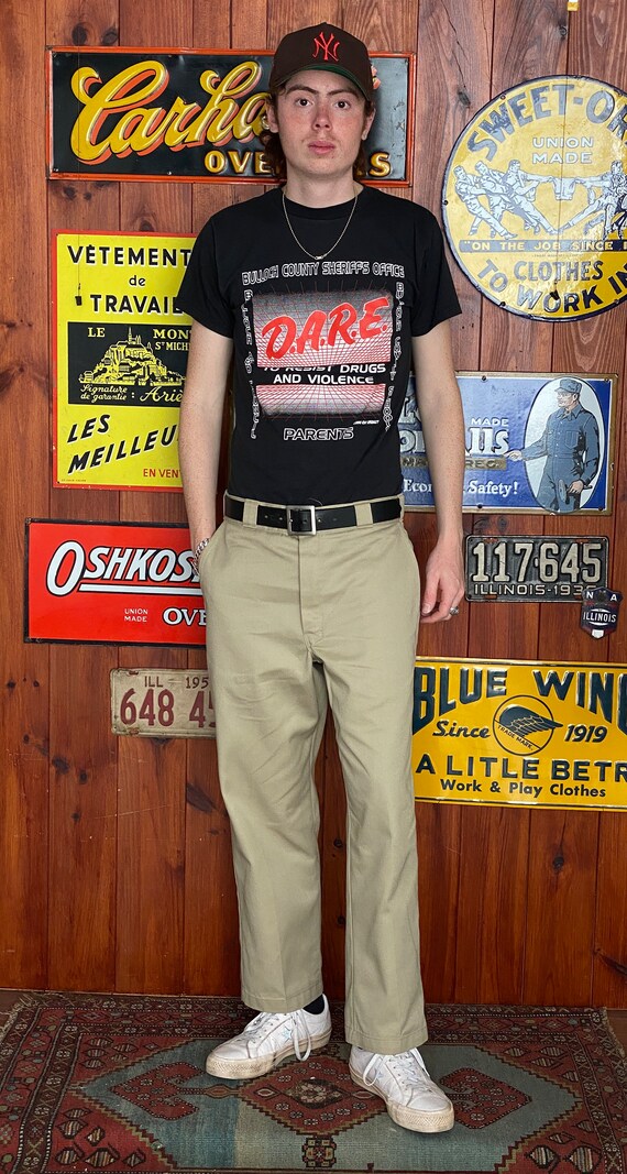 パンツ 60s vintage dickies work pants 874 USA Vintage 80s Mens 42x32 Dickies 874 Brown Work Pants USA Made