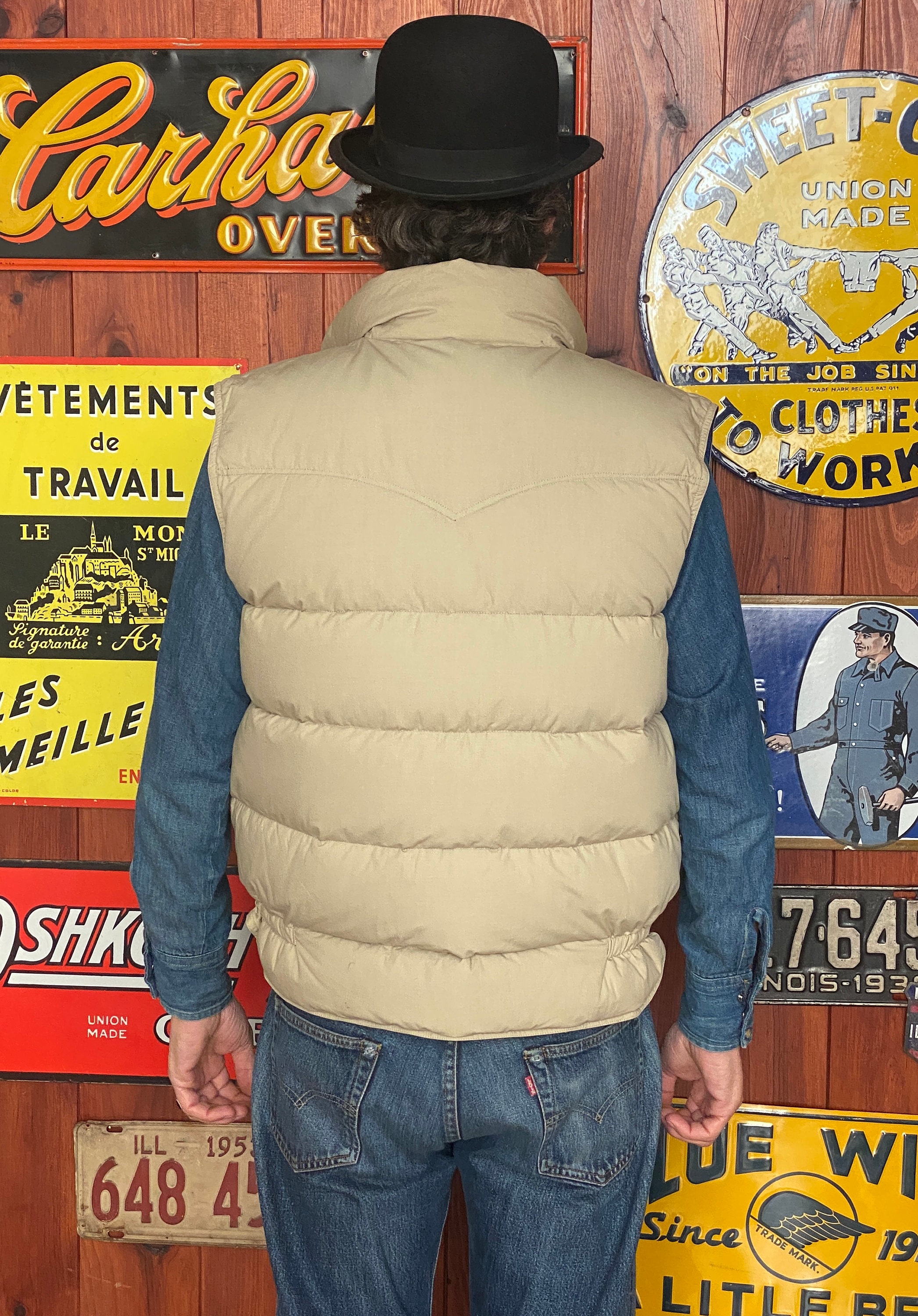 Vintage Reversible Duck Down Vest – Size Medium – Classic 1980s