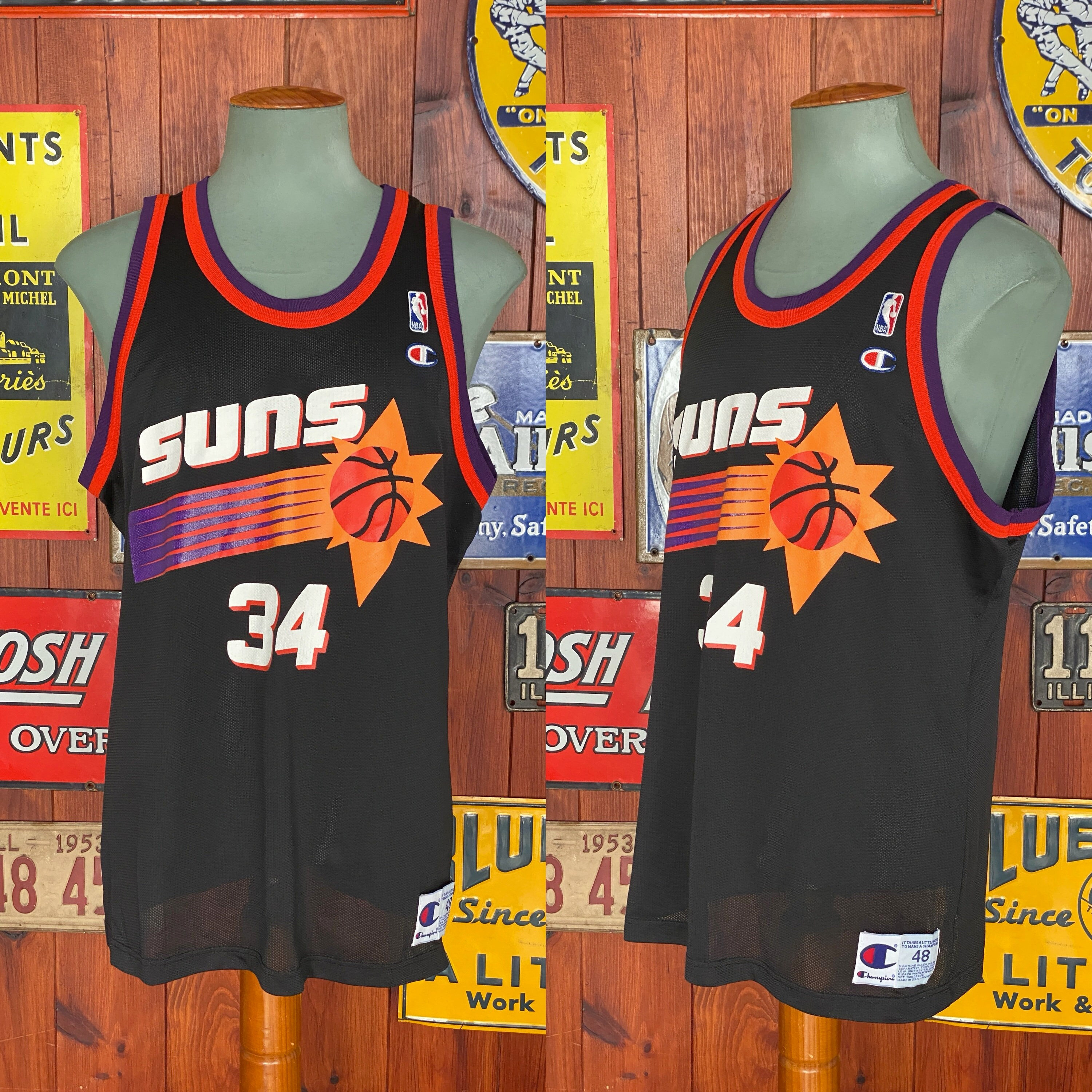 Size 44. Vintage Suns NBA Jersey 34 Barkley Made in USA by 