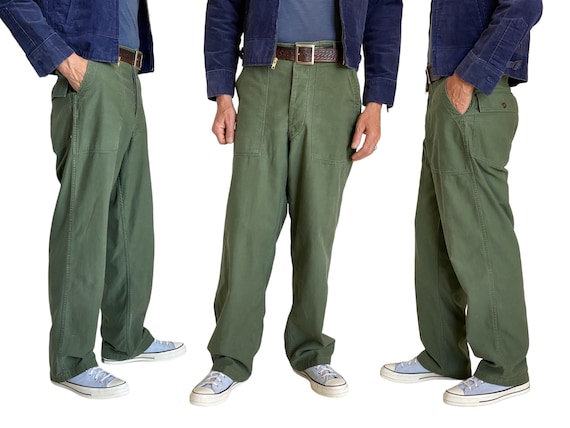 パンツ vintage fatigue pants 60's Size 33X31. 60s Authentic US Army Vietnam War Era OG-107