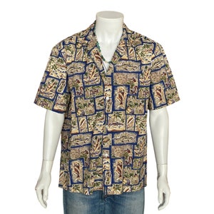Large. Vintage 80s Hawaiian thin cotton shirt