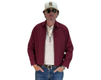 Vintage 70er Jahre Leichte Reißverschlussjacke - Baumwollmischung mit Talon-Reißverschluss - Hergestellt in den USA