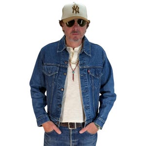Maat 40 VS / 50 EU. Vintage jaren 80 Levis 70506 truckerjack – 4 zakken – Made in USA