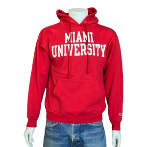 Size M. Vintage Champion Miami University 90s Hooded sweatshirt