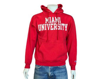 希少‼️Champion 90s ‼️MIAMI UNIVERSITY Size M. Vintage Champion Miami University 90s Hooded
