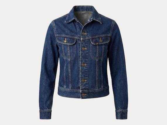 Vintage 80s Lee Denim Jacket Classic Blue Jean Trucker Made Vintage 80s Lee Denim Jacket Classic Blue Jean Trucker Made