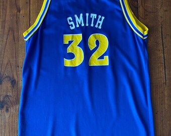 Youth 18-20. Vintage 90s Champion NBA Warriors #32 Smith Jersey