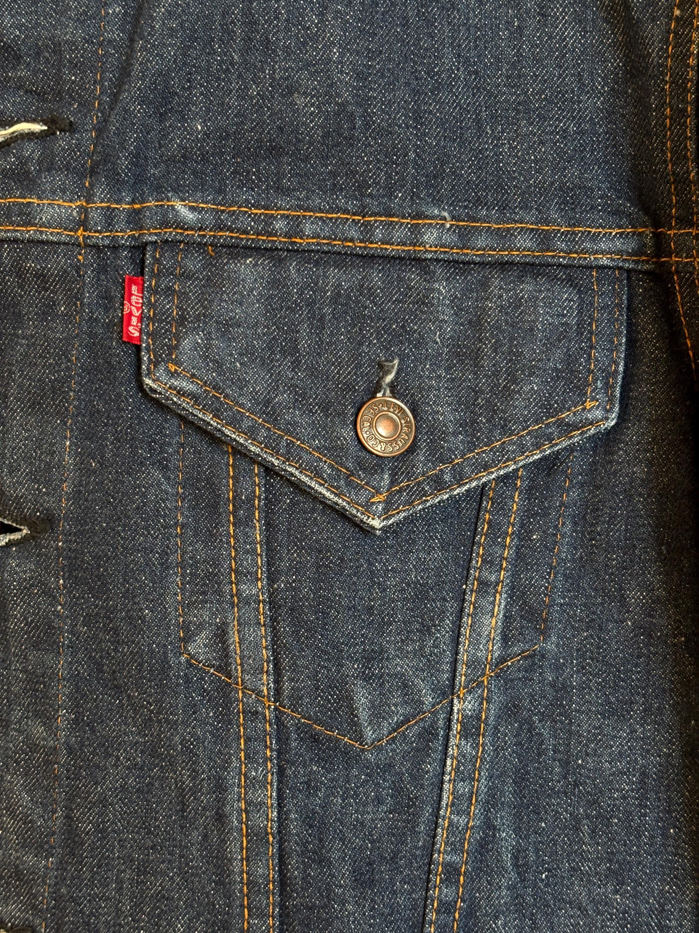 Vintage 70s Levi's Denim Jacket Made USA Type III Trucker 70505