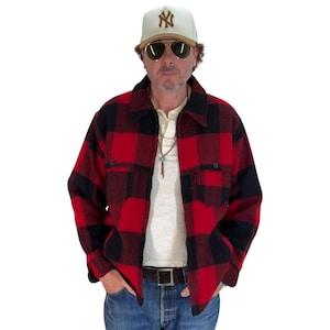 Size XL.  Woolrich  plaid wool jacket Made in USA