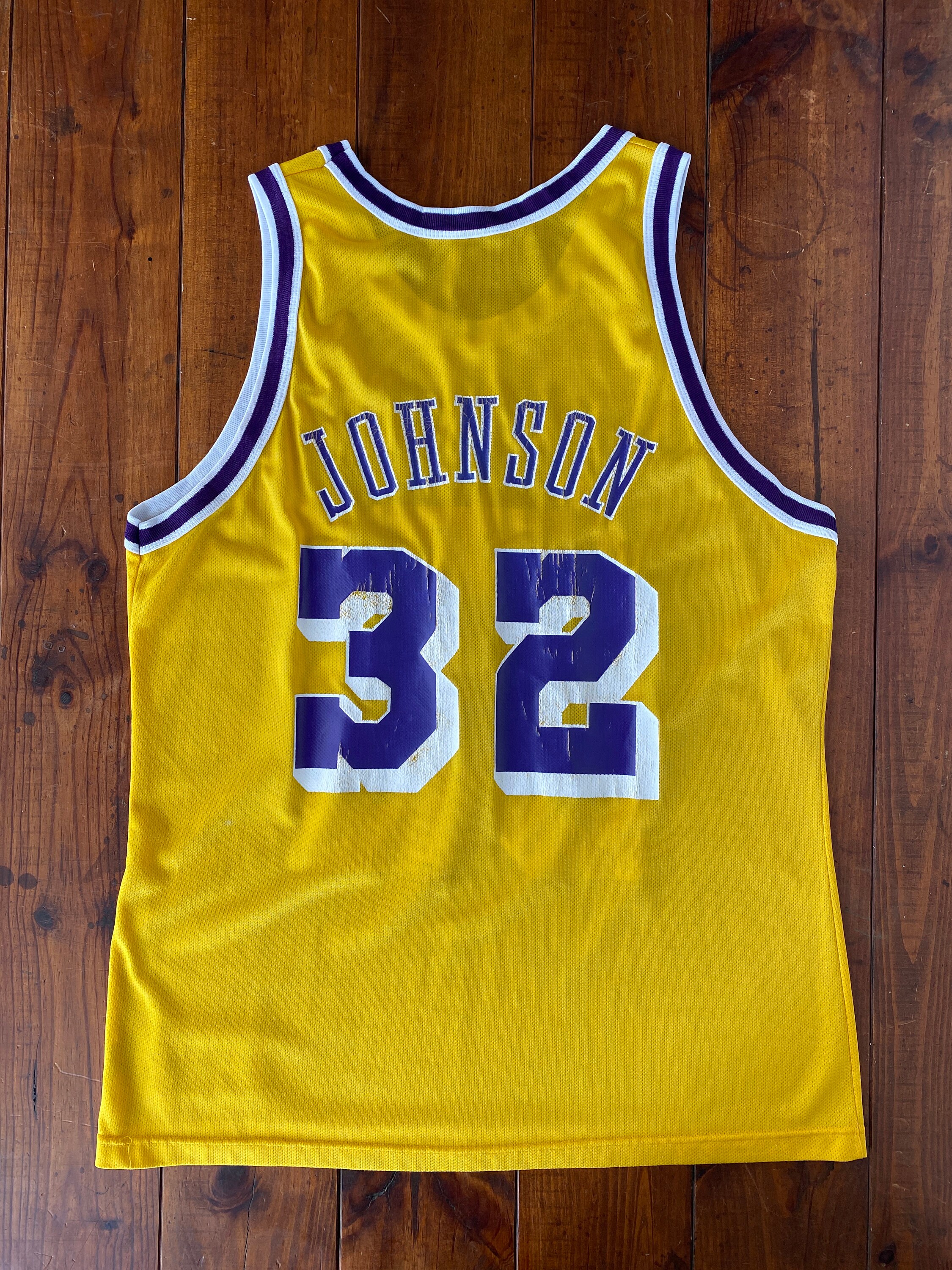 Size 48 VTG 90's Lakers Champion NBA Jersey, Player Johnson