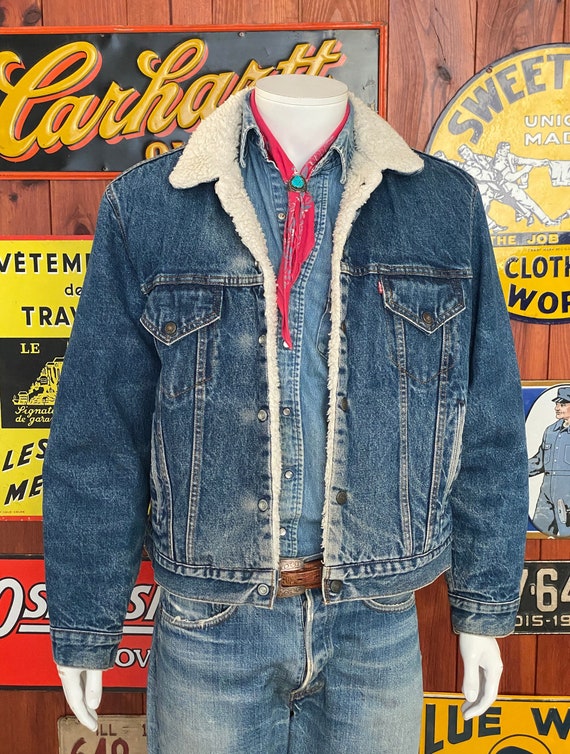 Taille 44 Reg USA. veste polaire LEVIS faux sherpa vintage