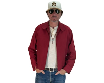 Vintage 70er Jahre Leichte Reißverschlussjacke - Baumwollmischung mit Talon-Reißverschluss - Hergestellt in den USA