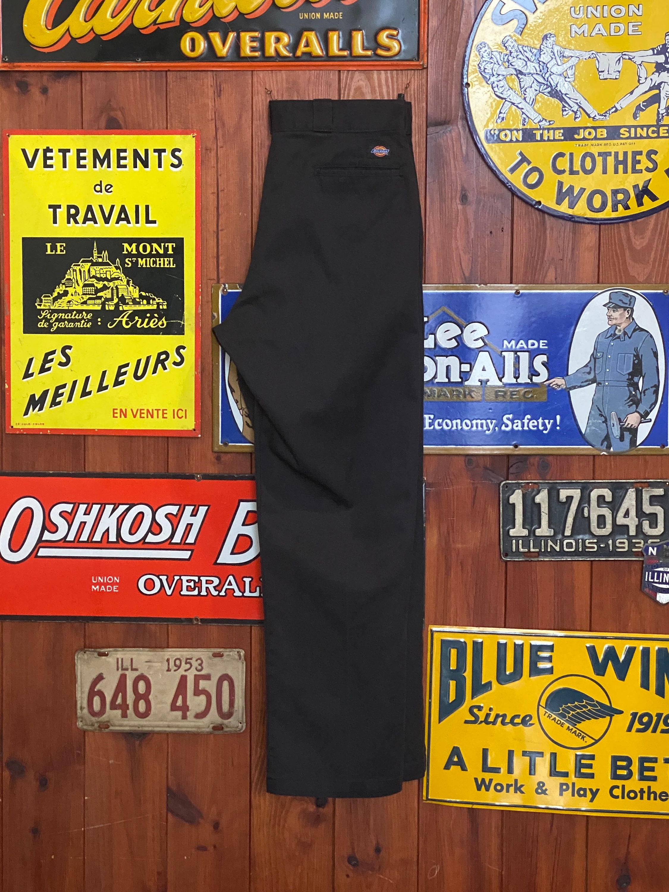 Vintage Dickies 874 Work Pants | Black Classic Straight-leg