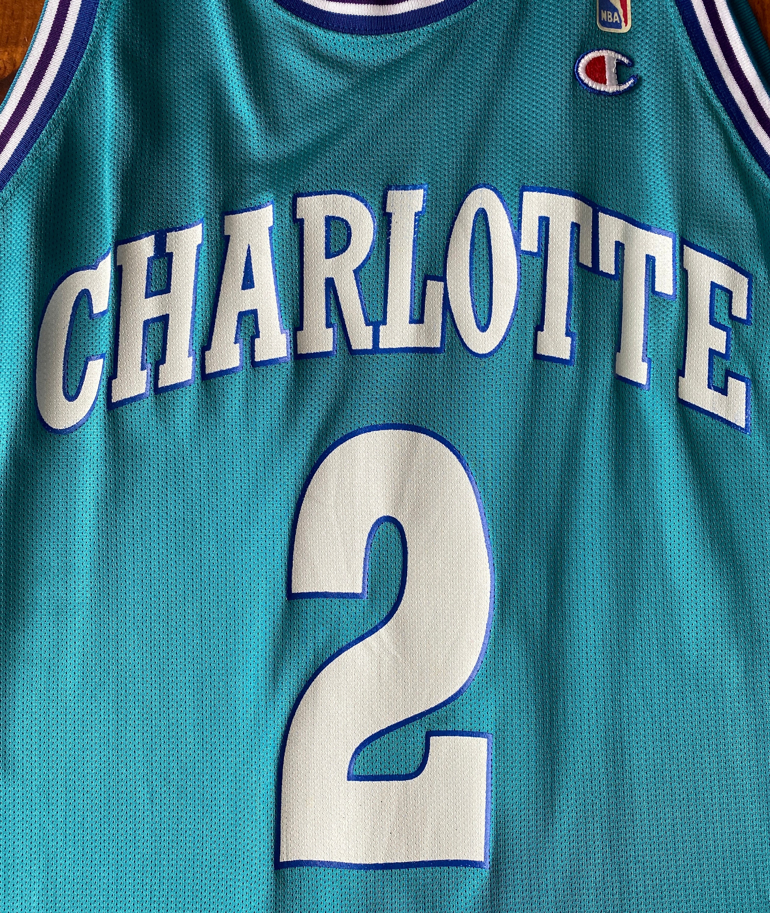 Top Jersey: NBA Charlotte Hornets Jersey #2 Johnson! Gr.48 (XL)! From  Champion