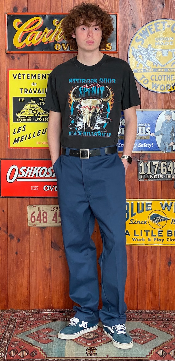 70s vintage Dickies 874 ワークパンツ ブルー USA製 Vintage Dickies 874 Work Pants | Blue Classic Straight-leg