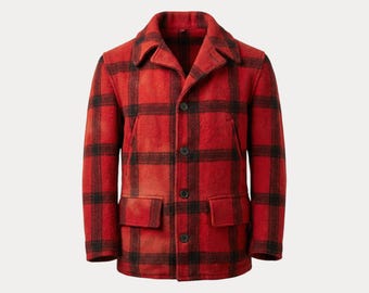 Size Small. Vintage 50s plaid wool hunting jacket Made in USA
