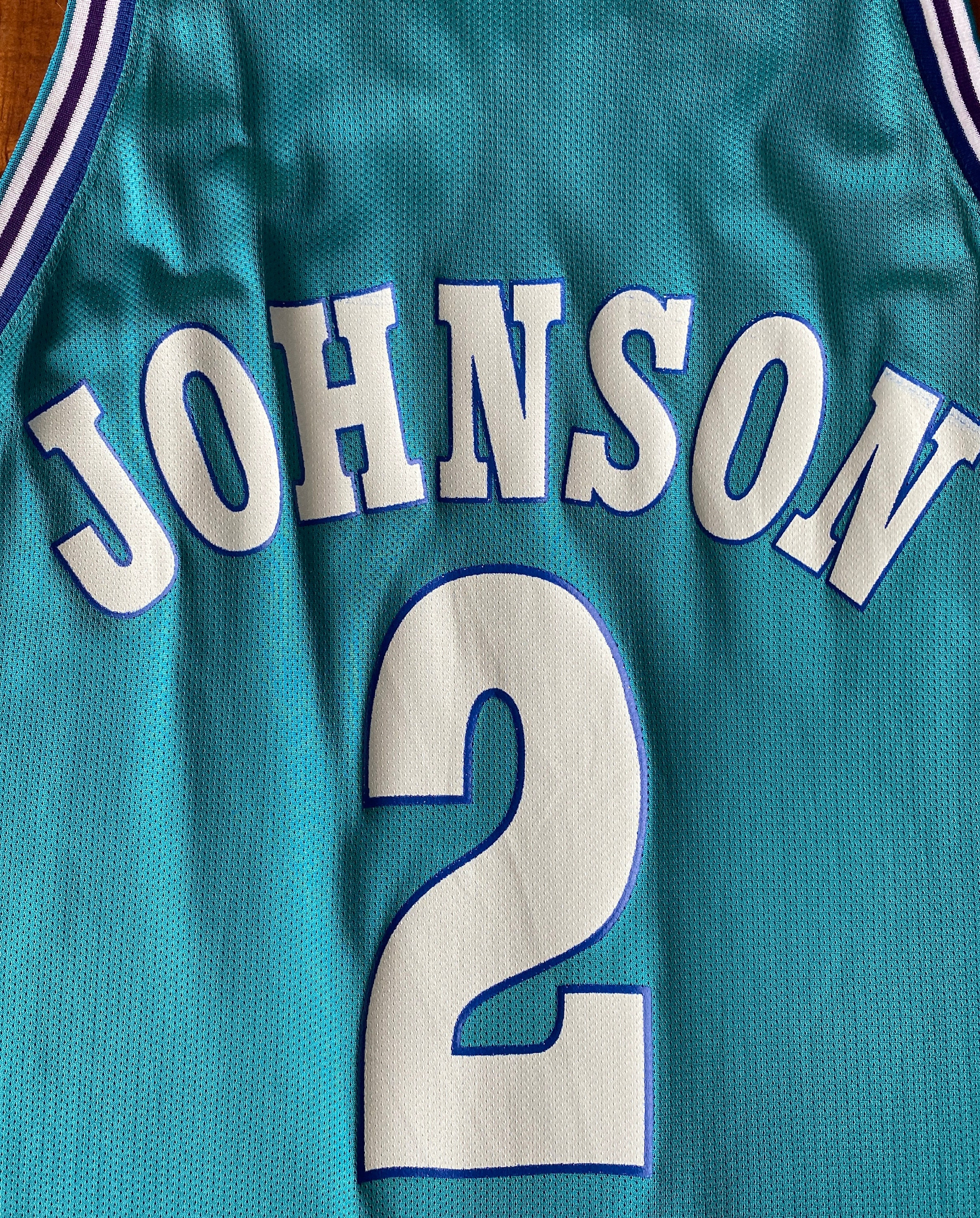 Size 40. Champion NBA Johnson 2 Jersey Charlotte Hornets. 