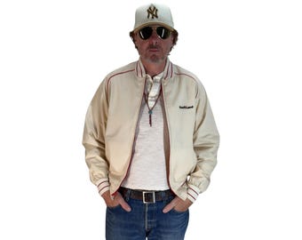Vintage 80er Jahre Leichte Zip Jacke Made in USA - Baumwollmischung Arbeitskleidung Windjacke